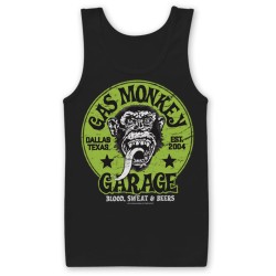 Canottiera Gas Monkey Garage Dallas Texas Blood Sweat & Beers